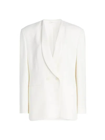 The Row Women's Alda Double-breasted Blazer In White