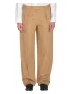 The Row Alfidis Cotton And Cashmere Trousers In Brown