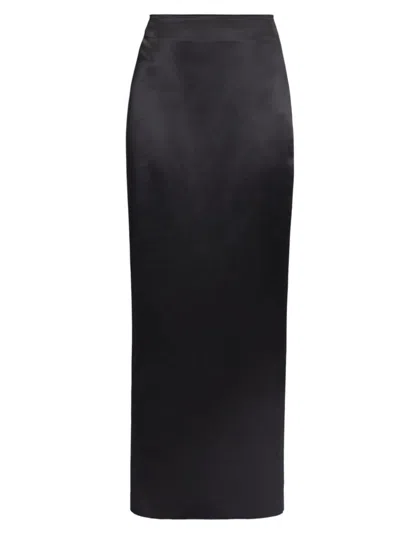 The Row Women's Bartelle Satin Maxi Skirt In Black