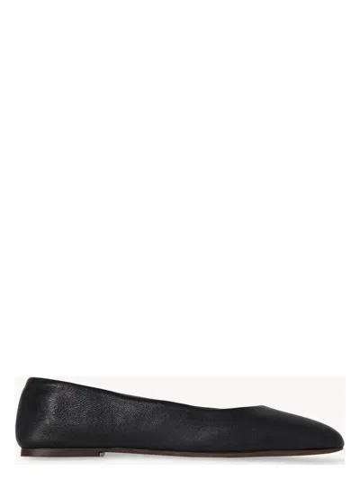 THE ROW WOMEN'S BLACK SQUARE BALLERINA
