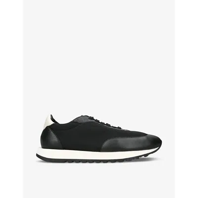 THE ROW WOMENS BLK/WHITE OWEN RUNNER PANELLED LEATHER AND SUEDE LOW-TOP TRAINERS EUR 40 / 7 UK