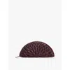 The Row Sunset Clutch Bag In Woven Leather In Burgundy Shg