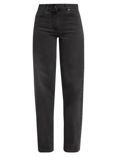 The Row Women's Clair Straight-leg Jeans In Black