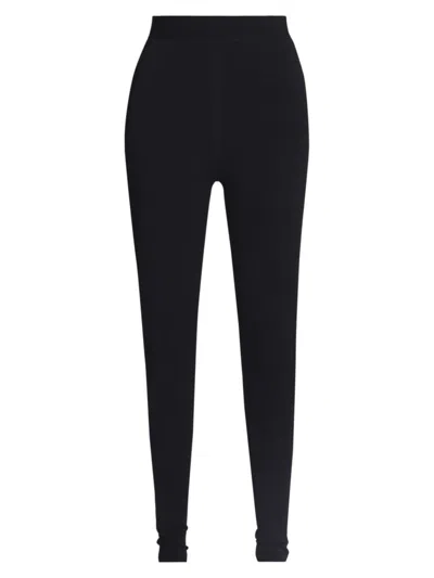 The Row Women's Clizia Zip-hem Leggings In Black