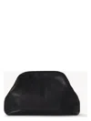The Row Mira Clutch Bag In Saddle Leather In Negro