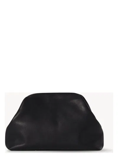 THE ROW WOMEN'S CLUTCH MIRA ROUNDED BLACK