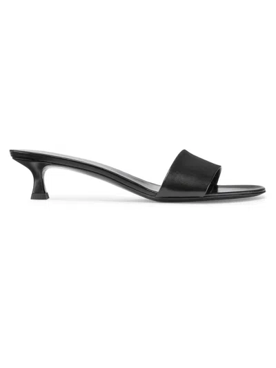 The Row Women's Combo Kitten-heel Sandals In Black