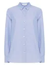 The Row Metis Cotton Poplin Shirt In Clear Blue