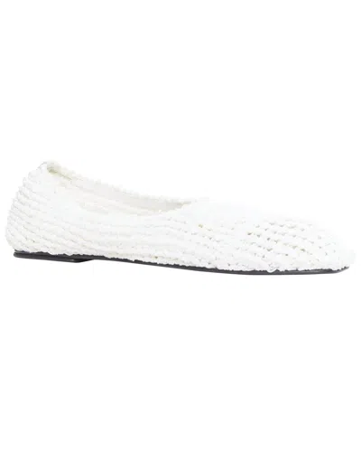 Pre-owned The Row Women's Cotton Textile Ballet Crochet Fabric Trimmed Flat Shoe  (authentic Pre-loved)