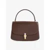 The Row Sofa Leather Cross-body Bag In Dark Chocolate Ang/ans
