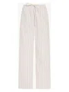 The Row Hypnosta Trousers In White With Stripes In Crudo