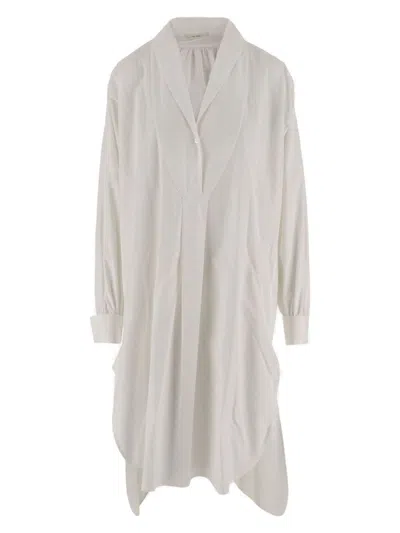 The Row Women's Elinor Shirt Dress In Blanco