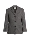 The Row Eudora Single-breasted Jacket In Gray