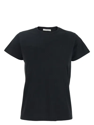 THE ROW WOMEN'S FLORIE T-SHIRT WITH BLACK CENTER DETAIL