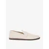 THE ROW THE ROW WOMEN'S GREY/LIGHT CARY SLIP-ON LEATHER PENNY LOAFERS