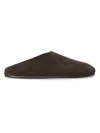 The Row Hudson Shearling-lined Suede Mules In Brown