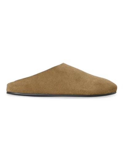 The Row Women's Hudson Suede Mules In Green
