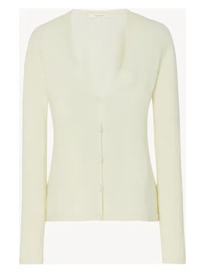 The Row Women's Imperia V-neck Cardigan Light Green