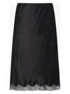 The Row Indira Silk Blend Midi Skirt In Negro