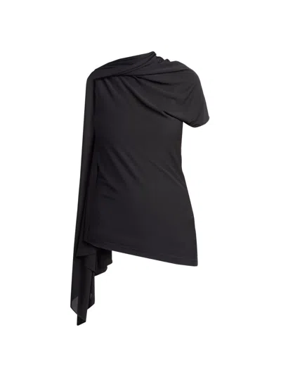 The Row Women's Isadra Draped Top In Black