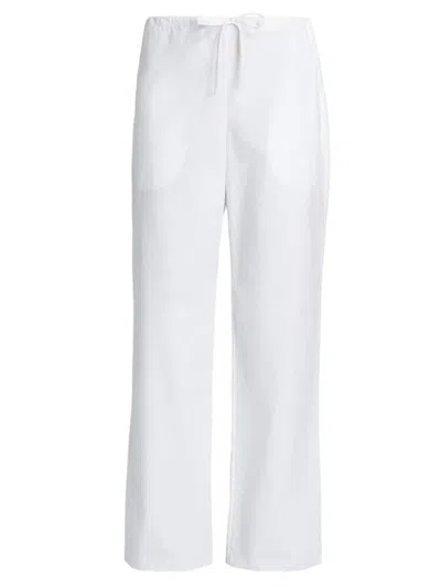 The Row Jugi Poplin Cropped Pants In Off White