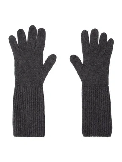 Pre-owned The Row Women's Knit Gloves In Gray
