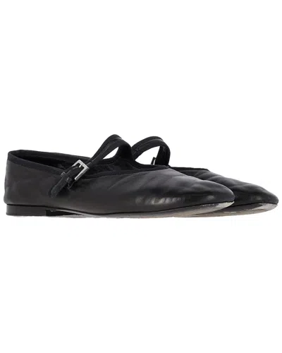 The Row Women's Lambskin Leather Boheme Mary Jane Ballet Flat (authentic Pre-  Loved) In Black