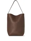 The Row N/s Park Tote Large In Lux Grained Calfksin In Dopl Dark Olive Pld
