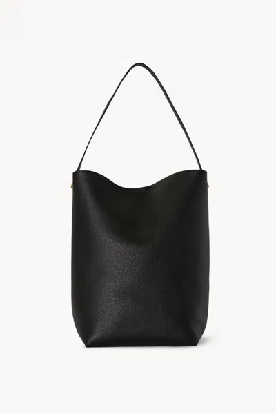 The Row Large Lux Park Leather Tote Bag In Bag Black Ang