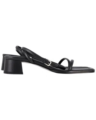 The Row Women's Leather Kate Block-heel Sandal (authentic Pre-loved) In Black