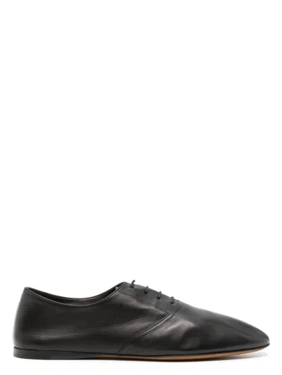 THE ROW WOMEN'S LEATHER LACE-UP SHOES