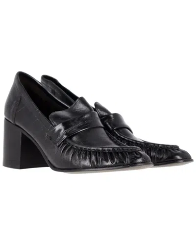 The Row Women's Leather Pleated Loafer Pump (authentic Pre-loved) In Black