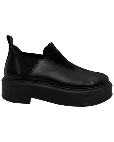 The Row Women's Leather Robin Flatform Ankle Boot (authentic Pre-loved) In Black