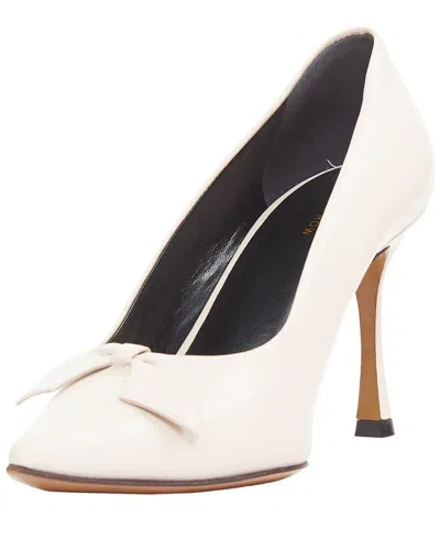 Pre-owned The Row Women's Leather Spool Heel Pump (authentic Pre-loved)