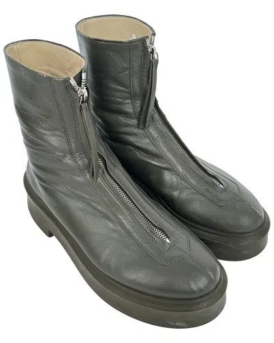 Pre-owned The Row Women's Leather Zipped Boot (authentic Pre-loved)