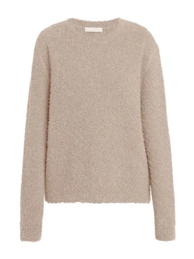 The Row Women's Leorina Cashmere-alpaca Bouclé Sweater In Neutral