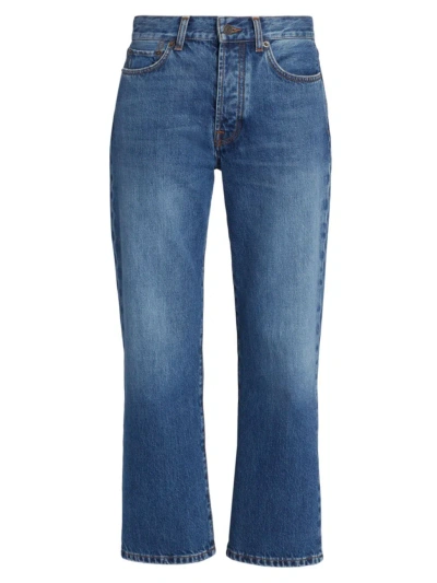 The Row Women's Lesley Mid-rise Crop Jeans In Blue