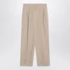 The Row Women's Lilas Cotton And Linen Trousers In Neutral