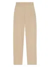 Shop The Row Women's Lilas Light Khaki Cotton And Linen Trousers