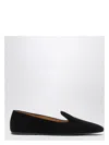 The Row Tippi Black Suede Loafers In Black