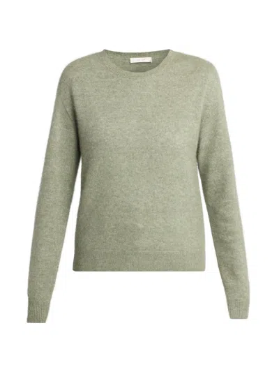 The Row Women's Lorynna Cashmere-silk Sweater In Green