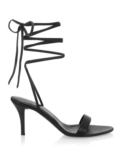 The Row Women's Maud Leather Strappy Sandals In Black