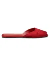 The Row Milla Satin Ballerina Mules In Red