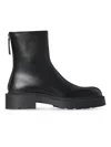 The Row Nobilis Practical Boots In Polished Calf Leather In Black