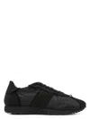 The Row Velvet Adjustable Sneakers Suede Finish In Black
