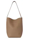 The Row Women's Park Medium Leather Tote In Dark Taupe