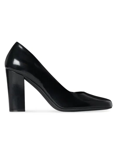 The Row Penelope High Leather Pumps In Black
