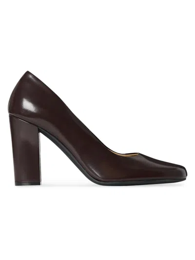The Row Women's Penelope 90mm Leather Pumps In Brown