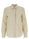 The Row Ivory Printed Poplin Side Shirt