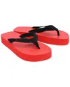 The Row Dune Platform Flip Flops In Red Rubber In Multi